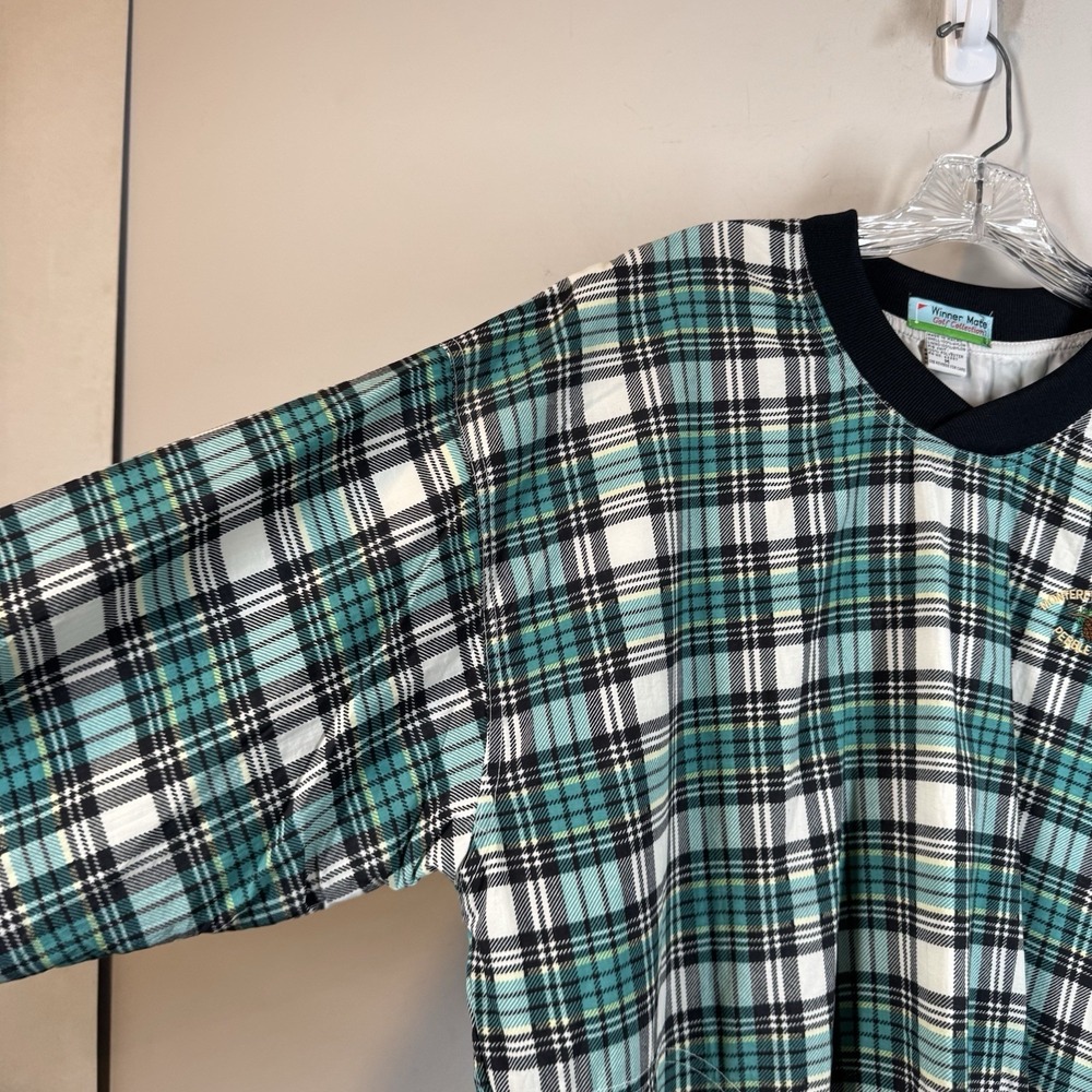 Winner Mate Golf Collection Monterey Peninsula CC Pebble Beach Pullover Plaid M - Picture 5 of 16
